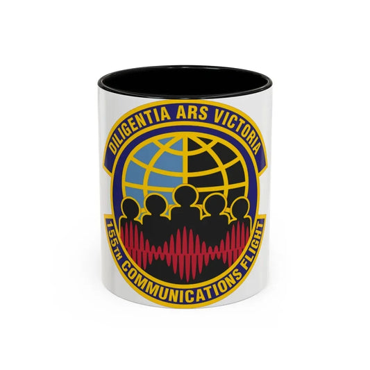 155th Communications Flight (U.S. Air Force) Accent Coffee Mug 11oz Black - Go Mug Yourself