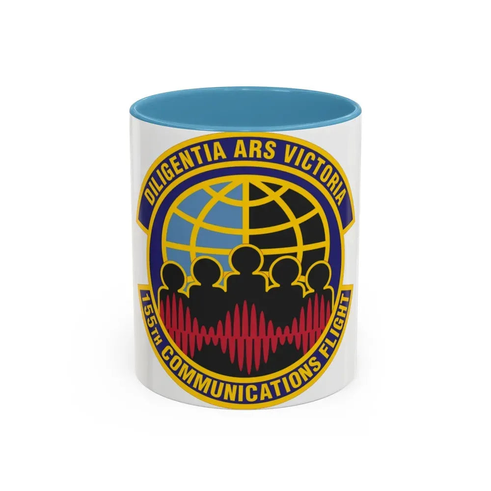 155th Communications Flight (U.S. Air Force) Accent Coffee Mug 11oz Light Blue - Go Mug Yourself