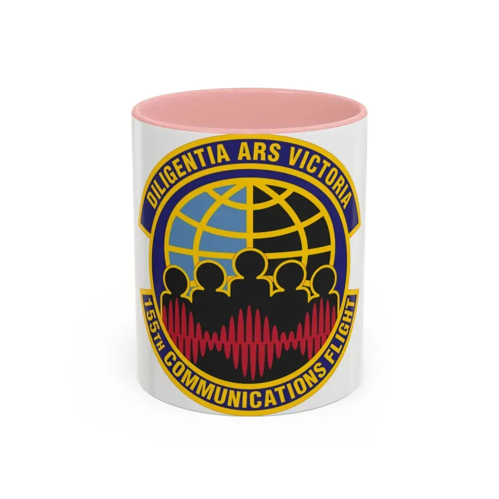 155th Communications Flight (U.S. Air Force) Accent Coffee Mug 11oz Pink - Go Mug Yourself