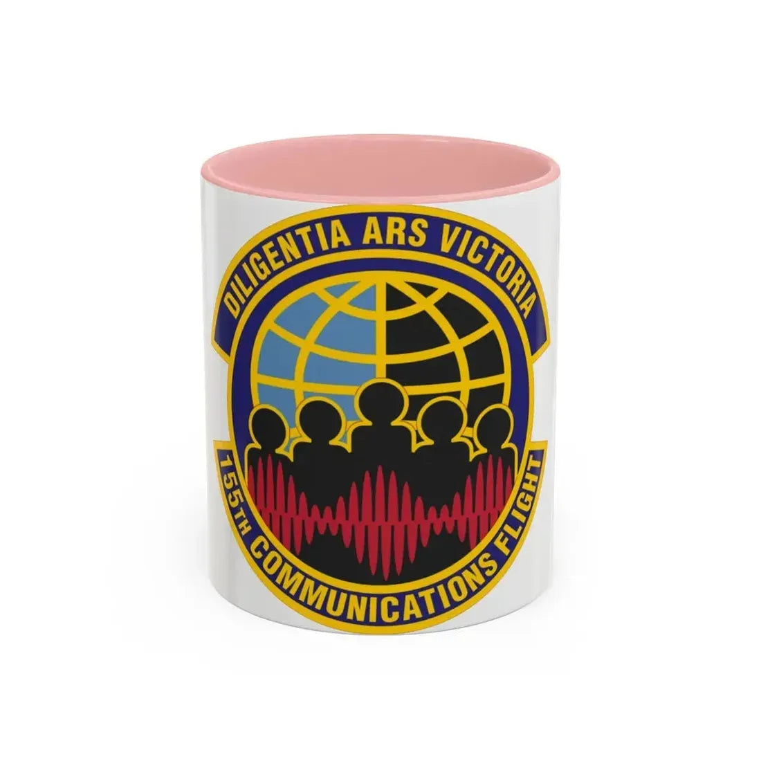 155th Communications Flight (U.S. Air Force) Accent Coffee Mug 11oz Pink - Go Mug Yourself