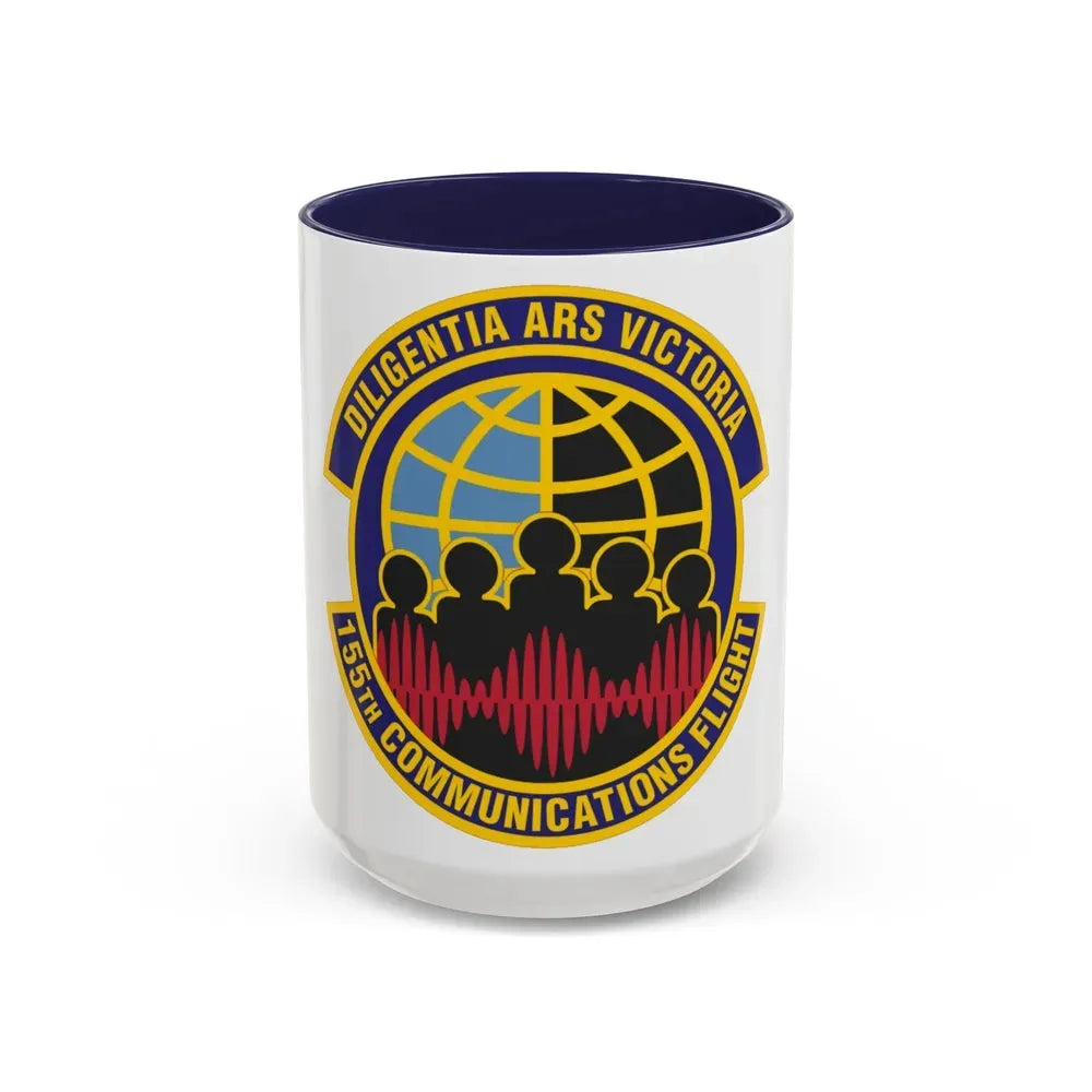 155th Communications Flight (U.S. Air Force) Accent Coffee Mug 15oz Navy - Go Mug Yourself