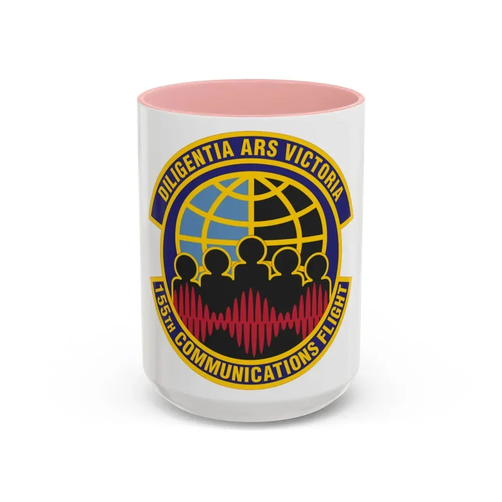 155th Communications Flight (U.S. Air Force) Accent Coffee Mug 15oz Pink - Go Mug Yourself