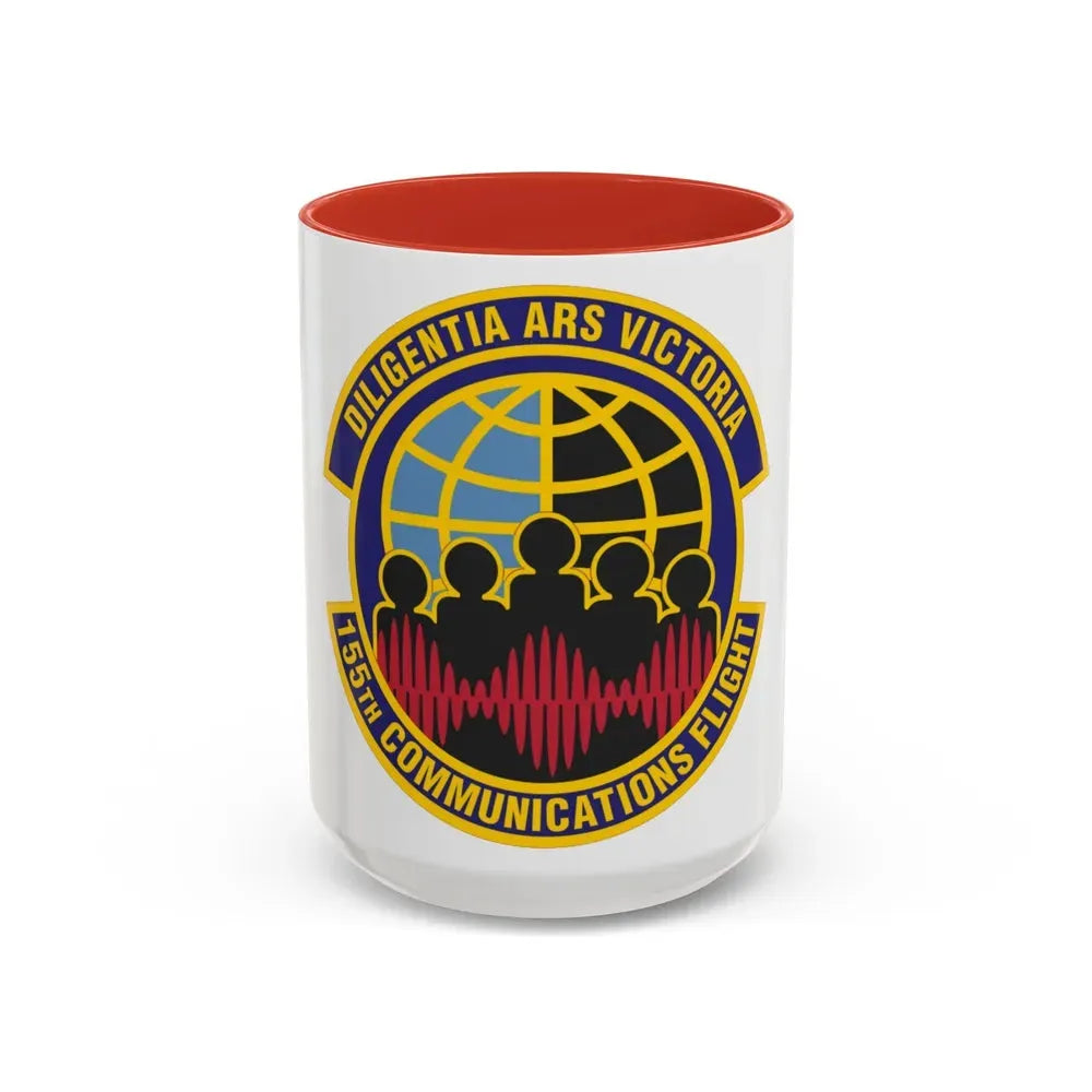 155th Communications Flight (U.S. Air Force) Accent Coffee Mug 15oz Red - Go Mug Yourself