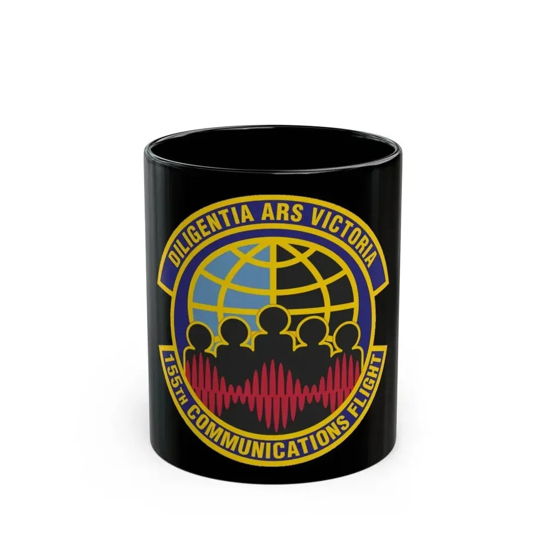 155th Communications Flight (U.S. Air Force) Black Coffee Mug 11oz - Go Mug Yourself