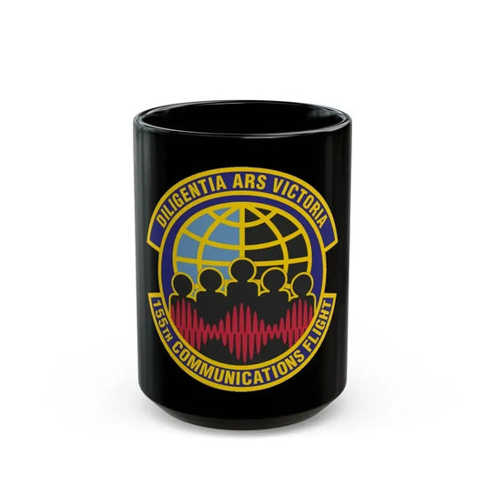 155th Communications Flight (U.S. Air Force) Black Coffee Mug 15oz - Go Mug Yourself