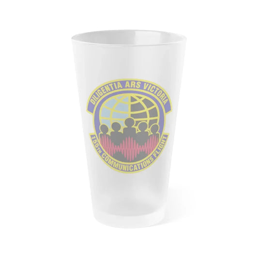 155th Communications Flight (U.S. Air Force) Frosted Pint Glass 16oz 16oz Frosted - Go Mug Yourself