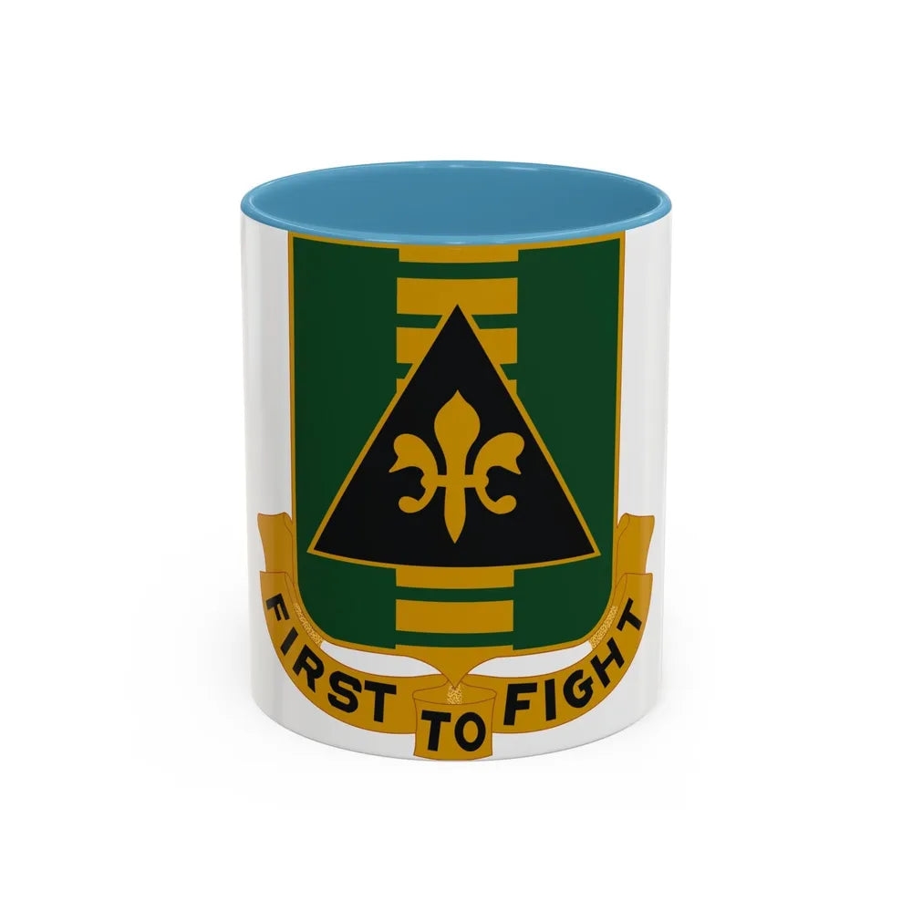 156 Armor Regiment (U.S. Army) Accent Coffee Mug-11oz-Light Blue-Go Mug Yourself