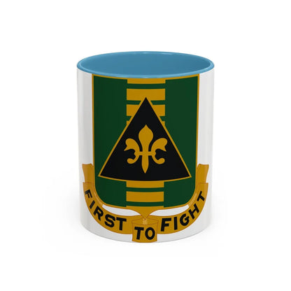 156 Armor Regiment (U.S. Army) Accent Coffee Mug-11oz-Light Blue-Go Mug Yourself