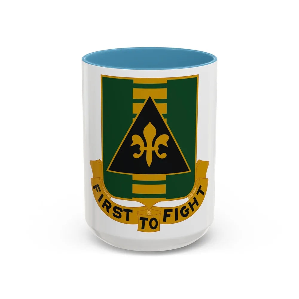 156 Armor Regiment (U.S. Army) Accent Coffee Mug-15oz-Light Blue-Go Mug Yourself