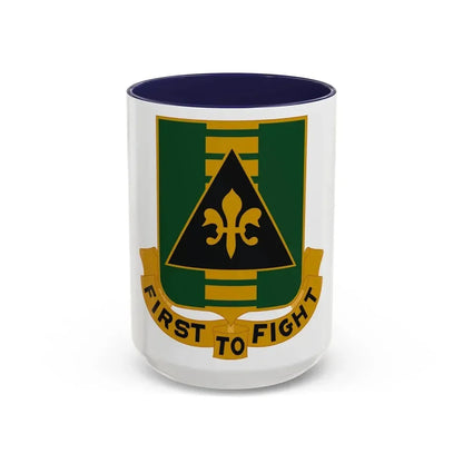156 Armor Regiment (U.S. Army) Accent Coffee Mug 15oz Navy - Go Mug Yourself
