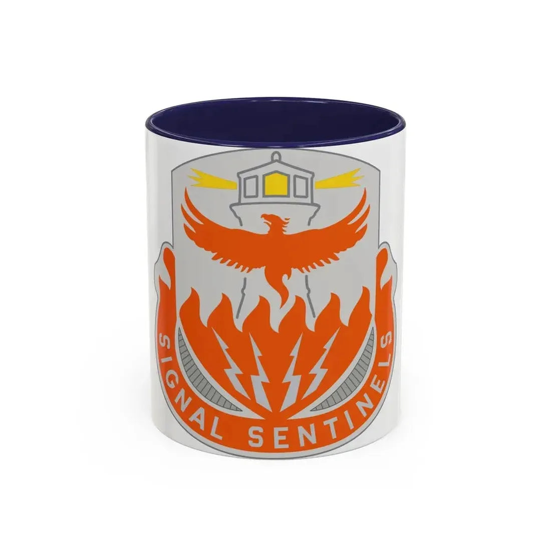 156 Signal Battalion (U.S. Army) Accent Coffee Mug 11oz Navy - Go Mug Yourself
