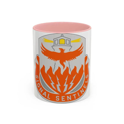 156 Signal Battalion (U.S. Army) Accent Coffee Mug 11oz Pink - Go Mug Yourself