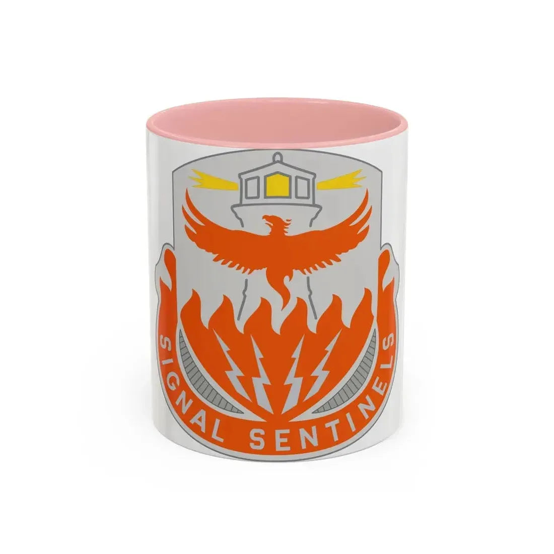156 Signal Battalion (U.S. Army) Accent Coffee Mug 11oz Pink - Go Mug Yourself