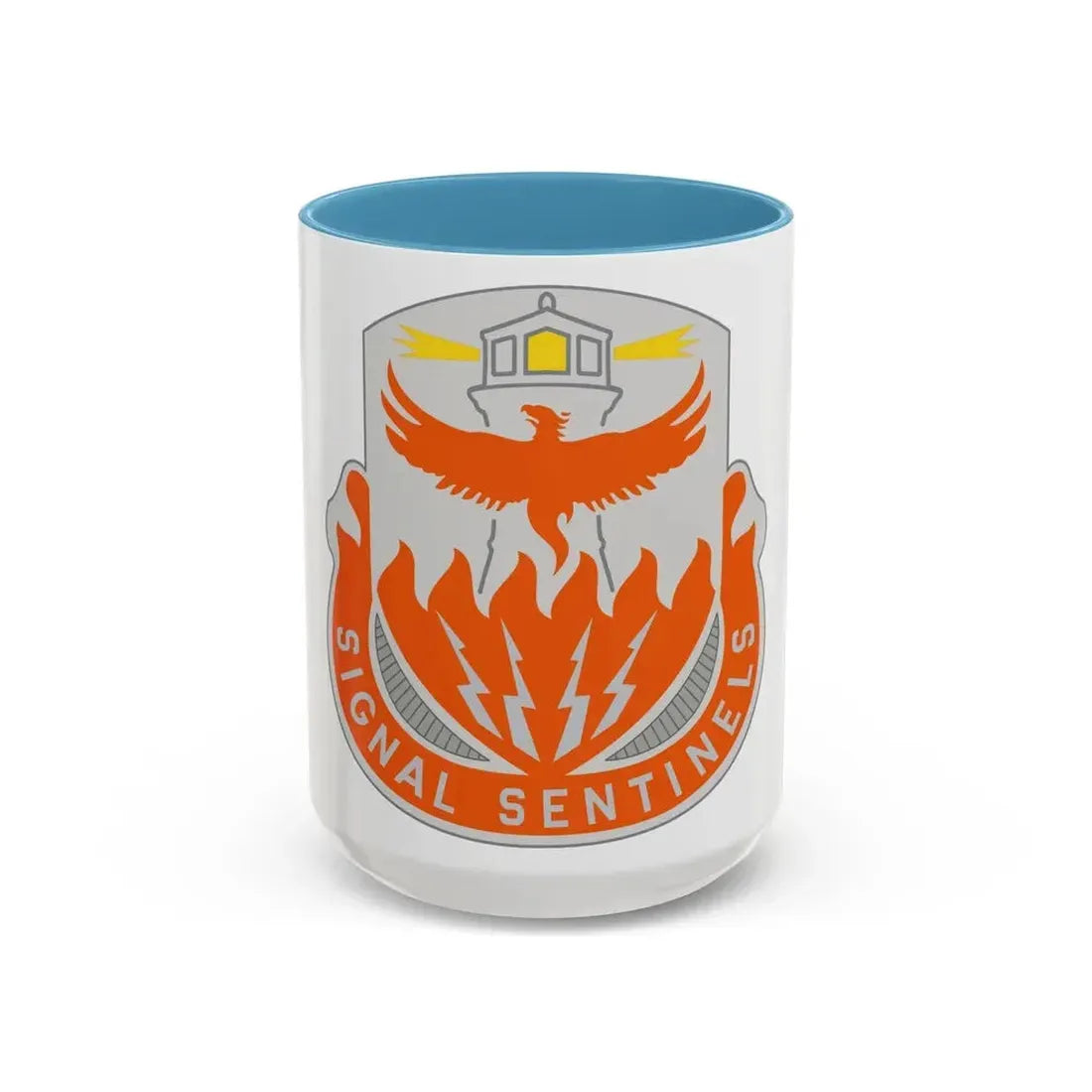 156 Signal Battalion (U.S. Army) Accent Coffee Mug 15oz Light Blue - Go Mug Yourself