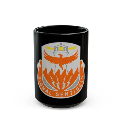 156 Signal Battalion (U.S. Army) Black Coffee Mug 15oz - Go Mug Yourself