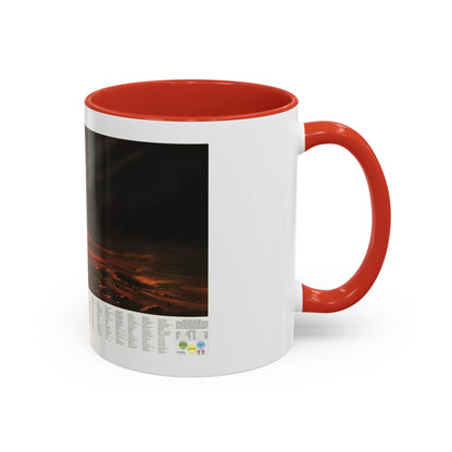 Space - MARS, Dusty Face of (1973) (Map) Accent Coffee Mug