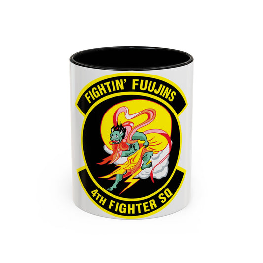 4th Fighter SQ Fightin' Fuujins (U.S. Air Force) Accent Coffee Mug