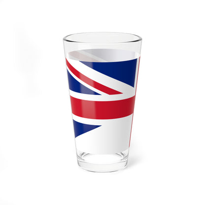 United Kingdom-England flag hybrid (United Kingdom) Pint Glass 16oz