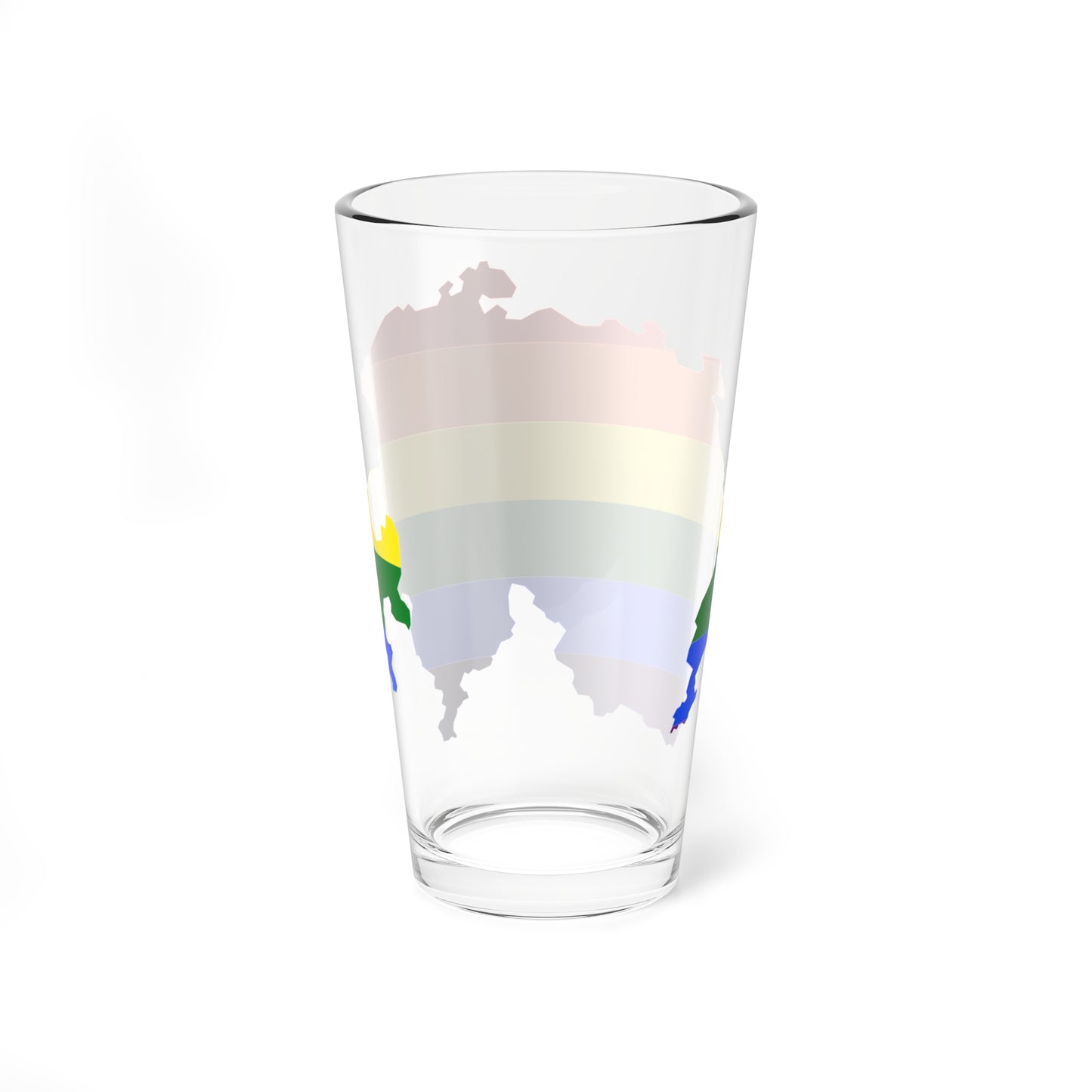 LGBT flag map of Switzerland (Switzerland) Pint Glass 16oz