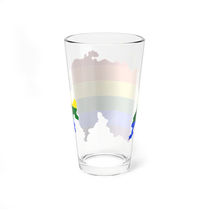LGBT flag map of Switzerland (Switzerland) Pint Glass 16oz