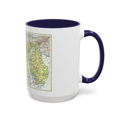 USA - Maryland, Delaware (1927) (Map) Accent Coffee Mug