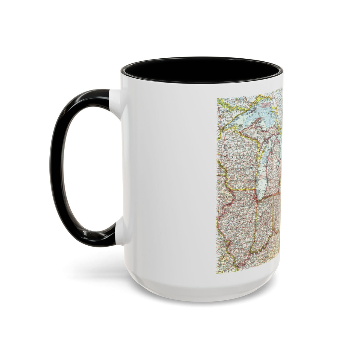 USA - Northeastern & Great Lakes (1959) (Map) Accent Coffee Mug
