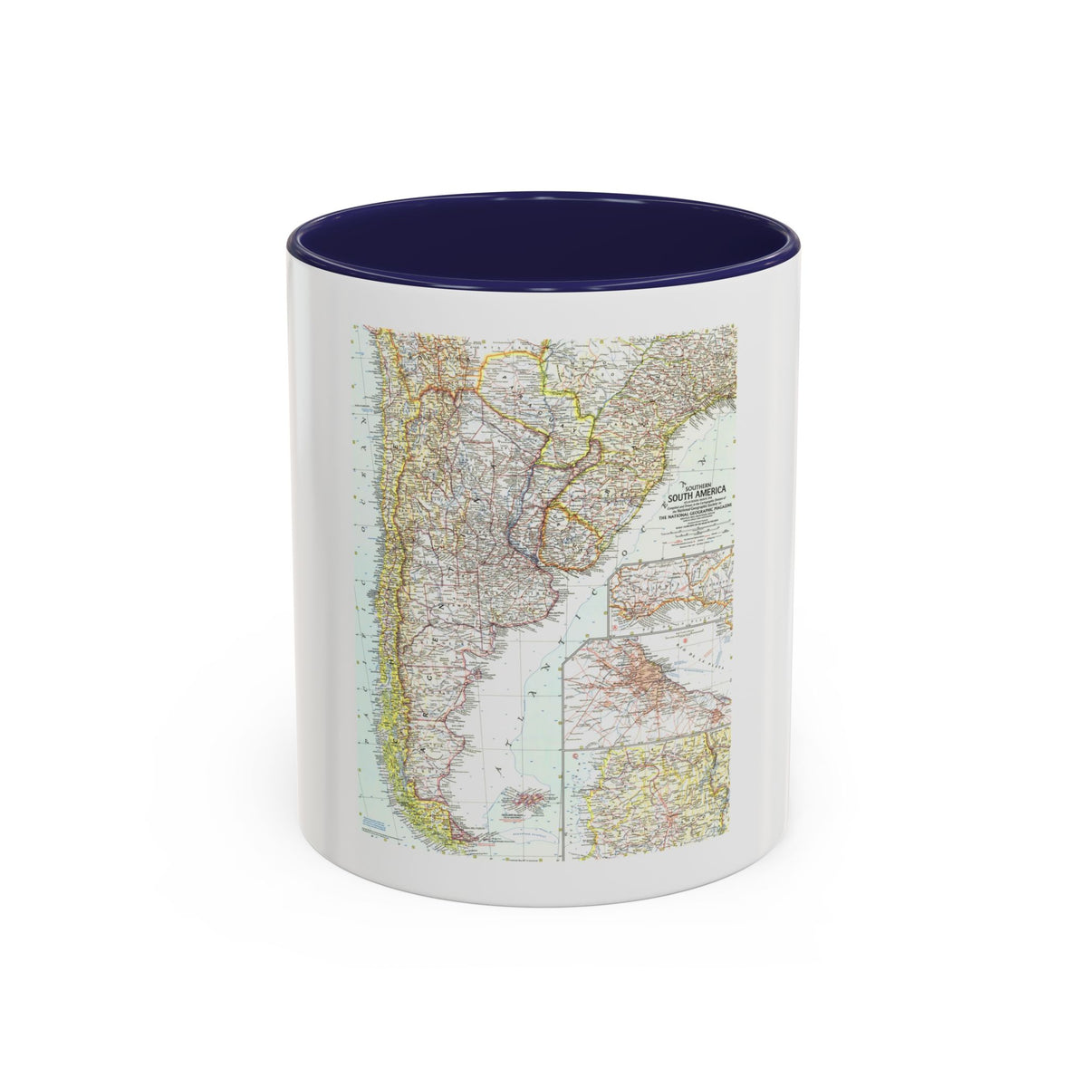 South America - Southern (1958) (Map) Accent Coffee Mug