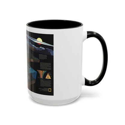 How Man Pollutes His World (1970) (Map) Accent Coffee Mug