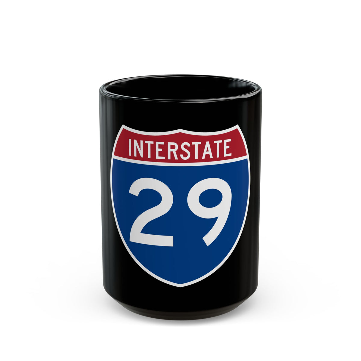 Interstate 29 (U.S. Highways) Black Coffee Mug
