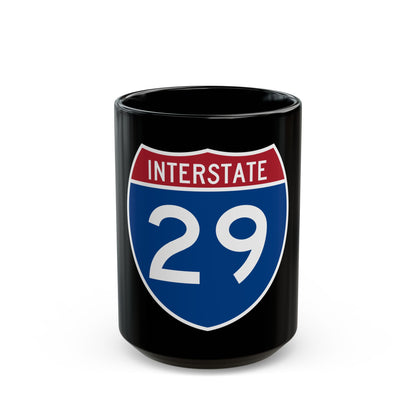 Interstate 29 (U.S. Highways) Black Coffee Mug