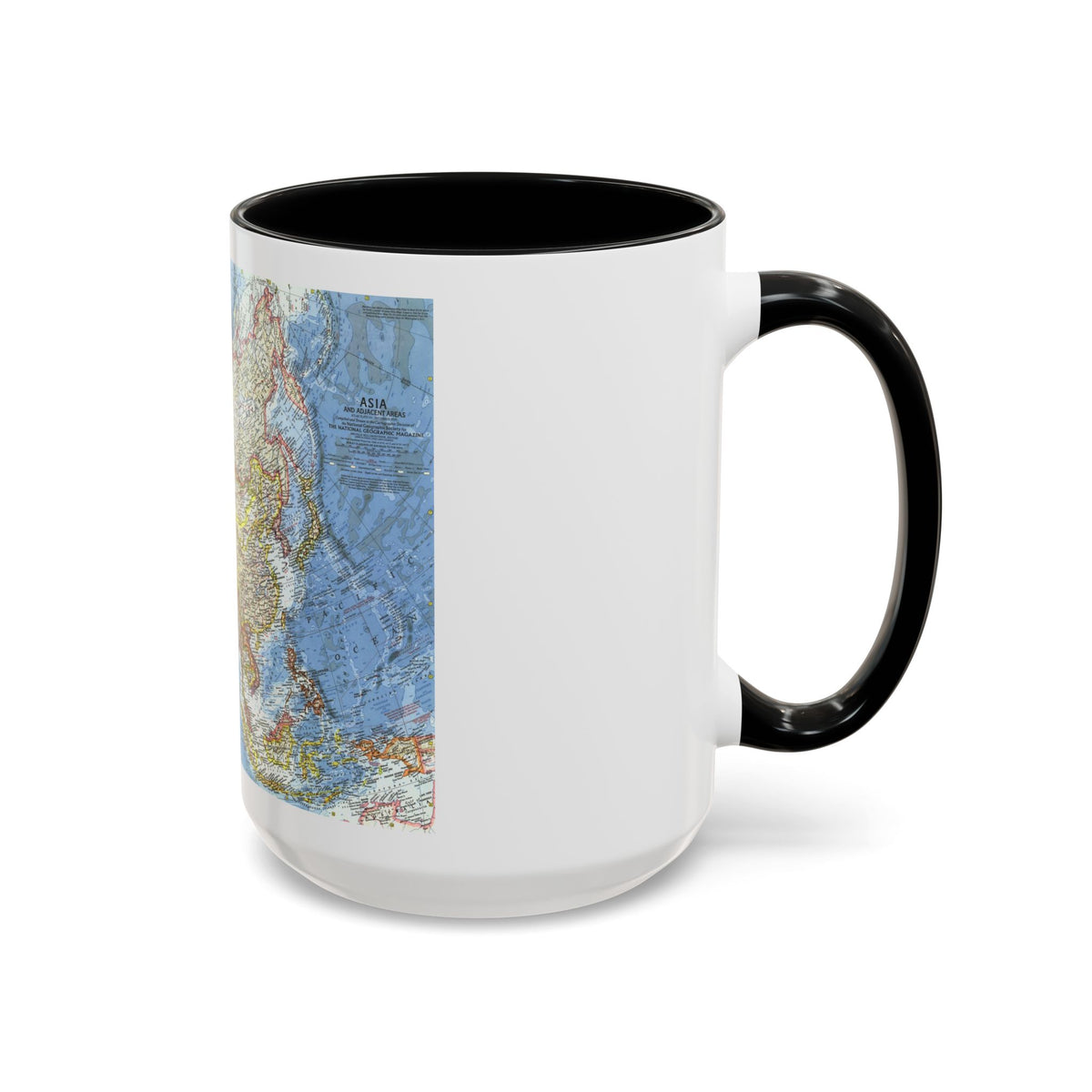 Asia and Adjacent Areas (1959) (Map) Accent Coffee Mug