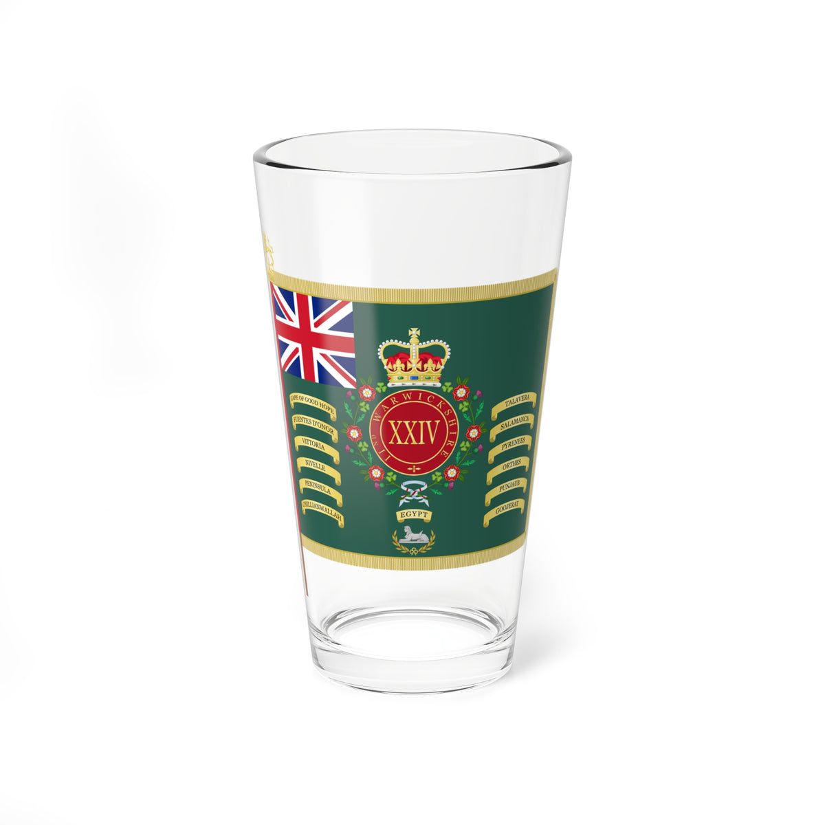 Warwickshire Regimental Colours (United Kingdom) Pint Glass 16oz