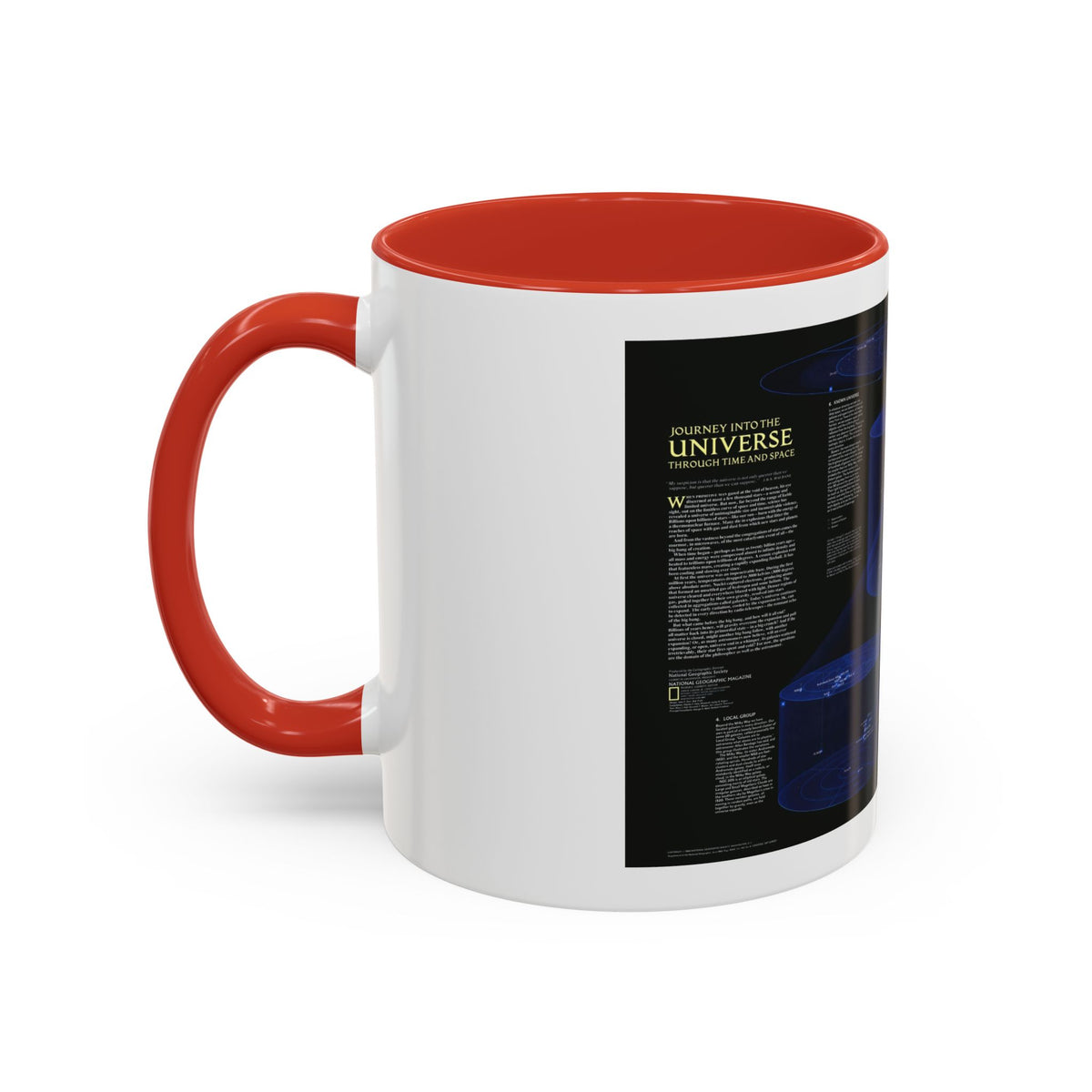 Space - The Universe - Through Time and Space (1983) (Map) Accent Coffee Mug
