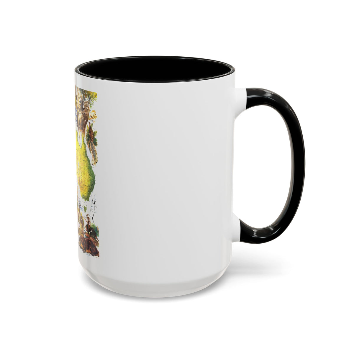 Australia- Land of Living Fossils (1979) (Map) Accent Coffee Mug