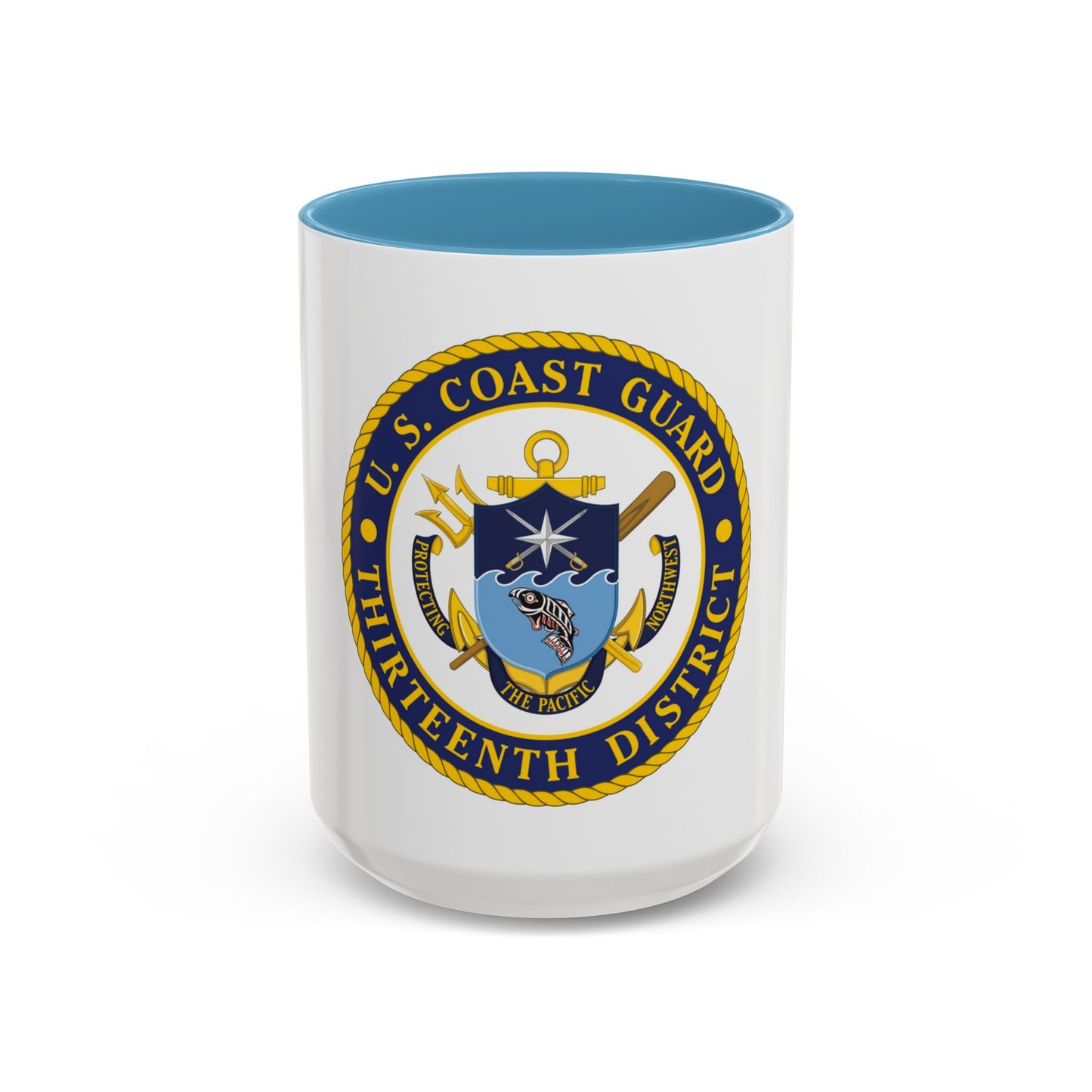USCG Thirteenth District (U.S. Coast Guard) Accent Coffee Mug