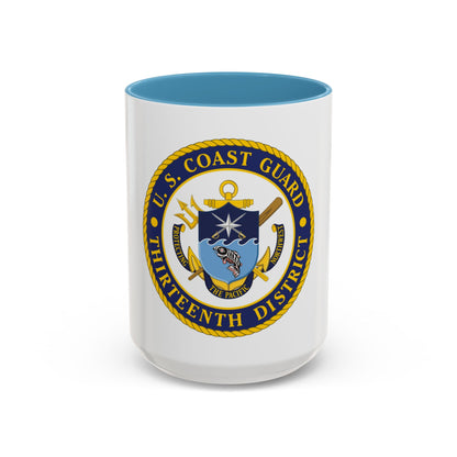 USCG Thirteenth District (U.S. Coast Guard) Accent Coffee Mug