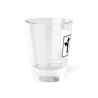MUTCD-MI R3-8ab (Michigan) (Road Sign) Shot Glass 1.5oz