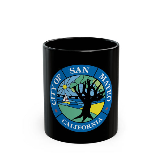 Gold and black circular civic seal reading The City of San Diego, State of California, with a ship and bell.