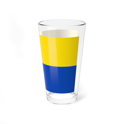 Flag yellow blue (Germany) Pint Glass 16oz