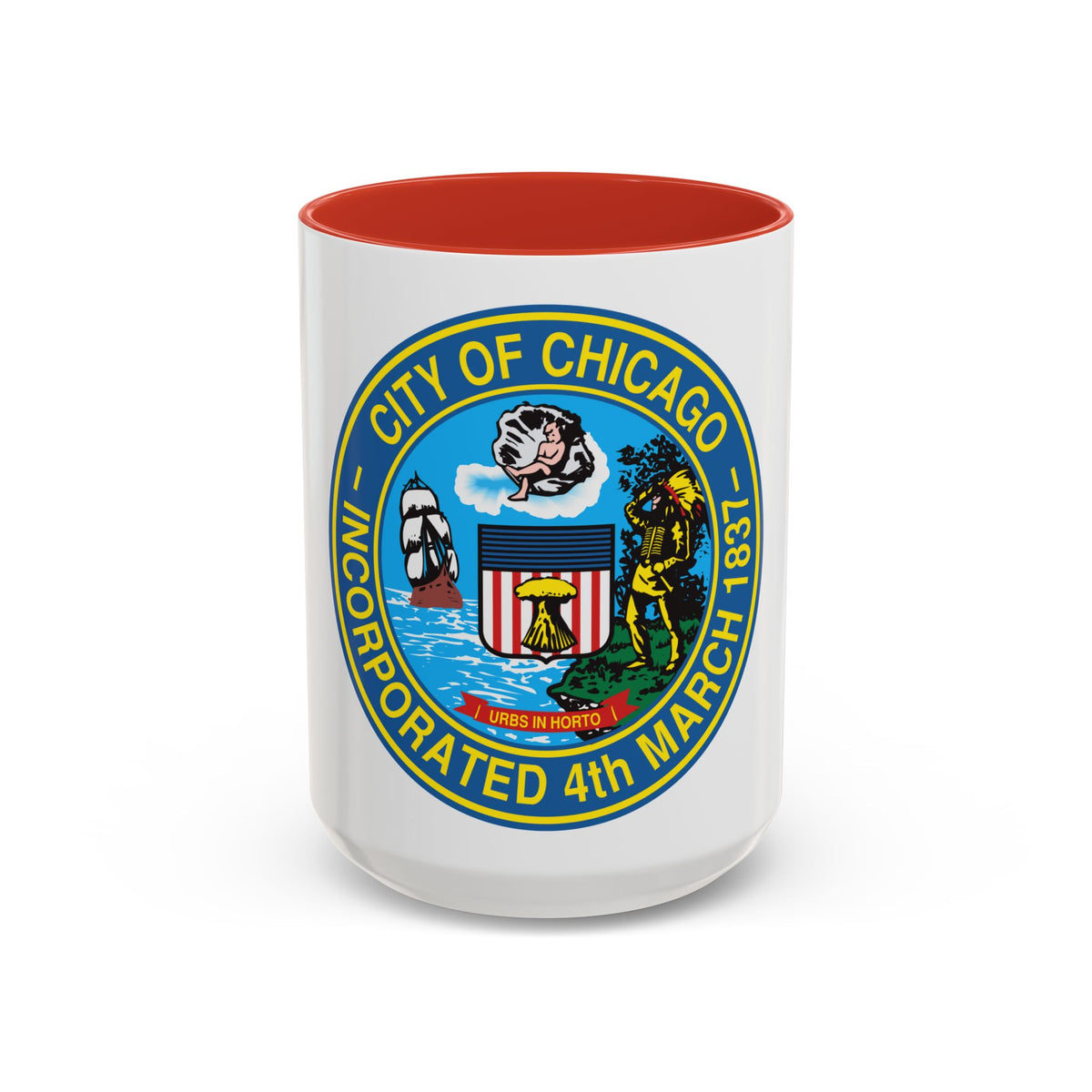 Seal of Chicago Illinois - Accent Coffee Mug