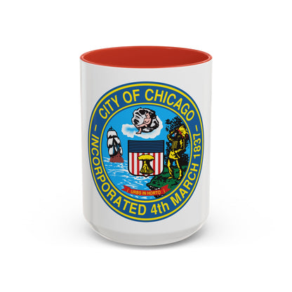 Seal of Chicago Illinois - Accent Coffee Mug