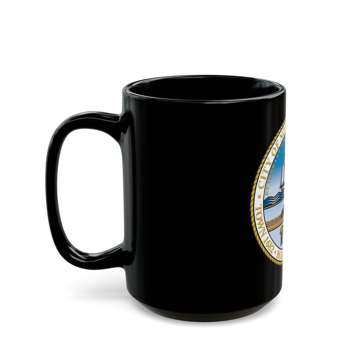 Seal of Norfolk Virginia - Black Coffee Mug