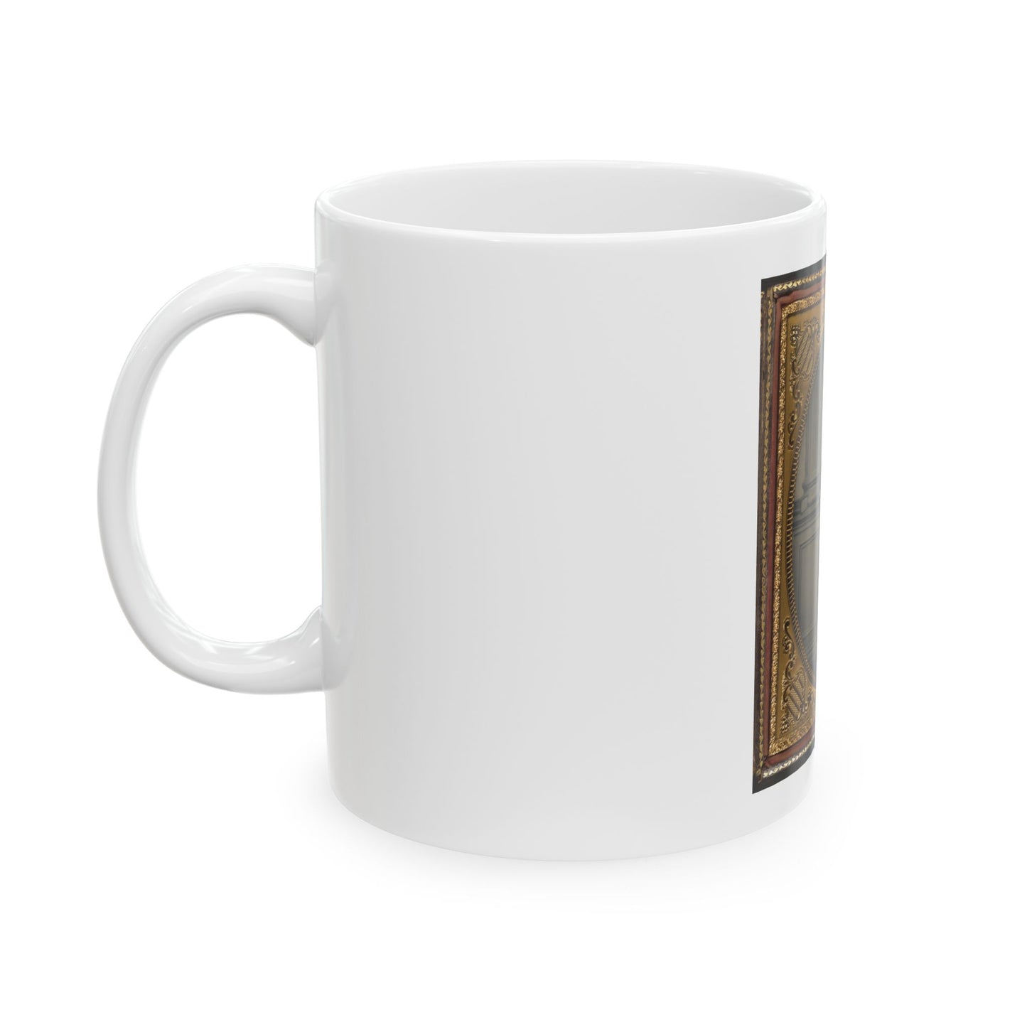 Colonel Felix L. Price Of Co. I, 14th Georgia Infantry Regiment, In Uniform And Cs Buckle With Books (U.S. Civil War) White Coffee Mug