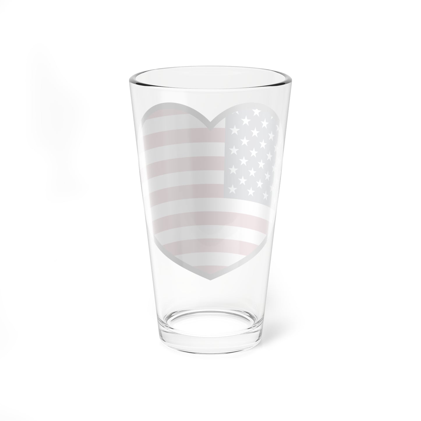 United States flag heart (United States) Pint Glass 16oz