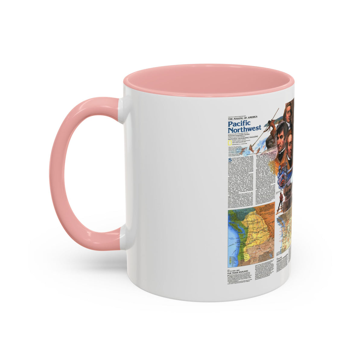 USA - Pacific Northwest 2 (1986) (Map) Accent Coffee Mug