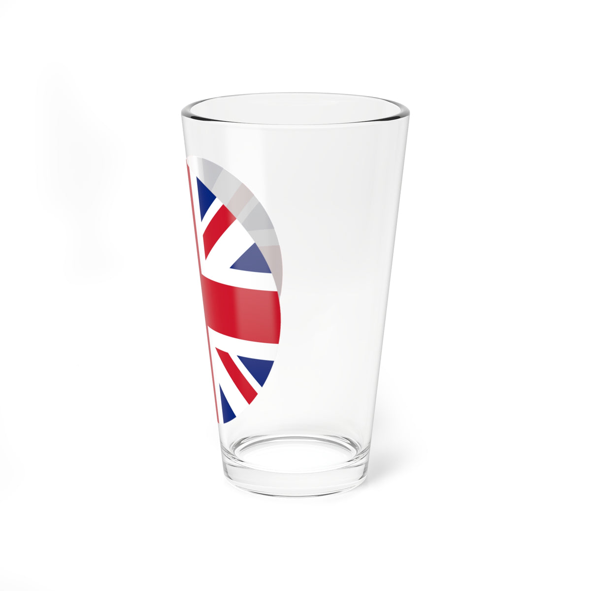 Union Jack 1x1 (United Kingdom) Pint Glass 16oz