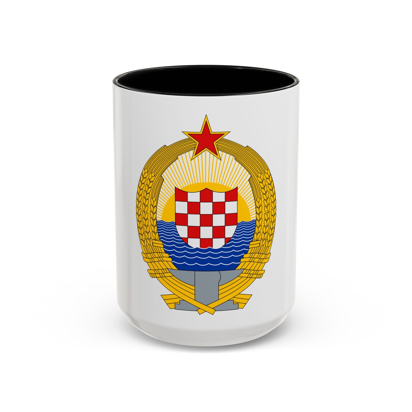 Coat of Arms of the Socialist Republic of Croatia - Accent Coffee Mug
