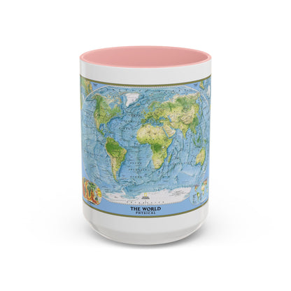 World Map - Physical (2005) (Map) Accent Coffee Mug