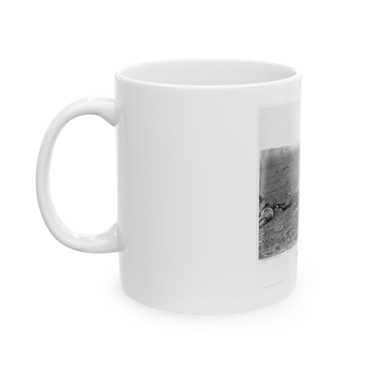 Incidents Of The War. A Harvest Of Death, Gettysburg, July, 1863 (U.S. Civil War) White Coffee Mug