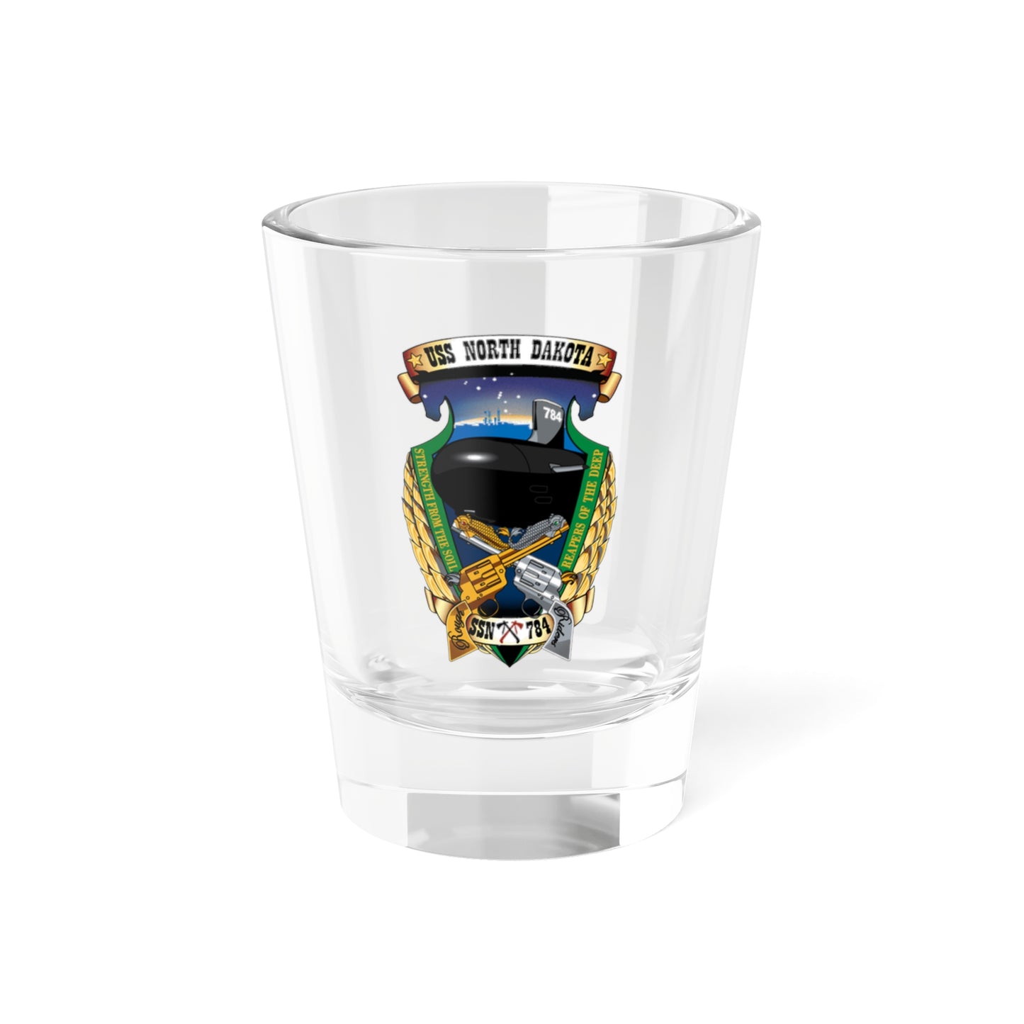 USS North Dakota SSN 784 (U.S. Navy) Shot Glass 1.5oz